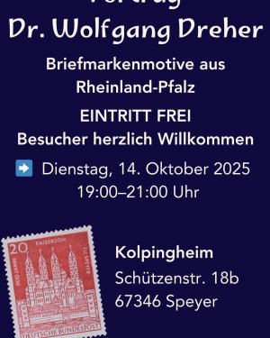 Briefmarkenmotive aus Rheinland-Pfalz 
In einem Streifzug durch das heutige Bundesland Rheinland-Pfalz werden die Briefmarken von der Weimarer Repub…